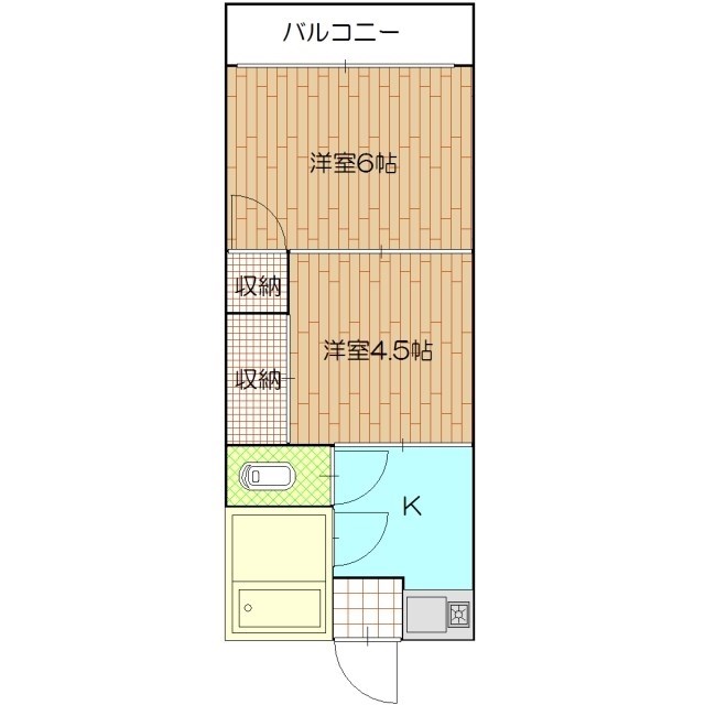 五十嵐ハイツの間取り