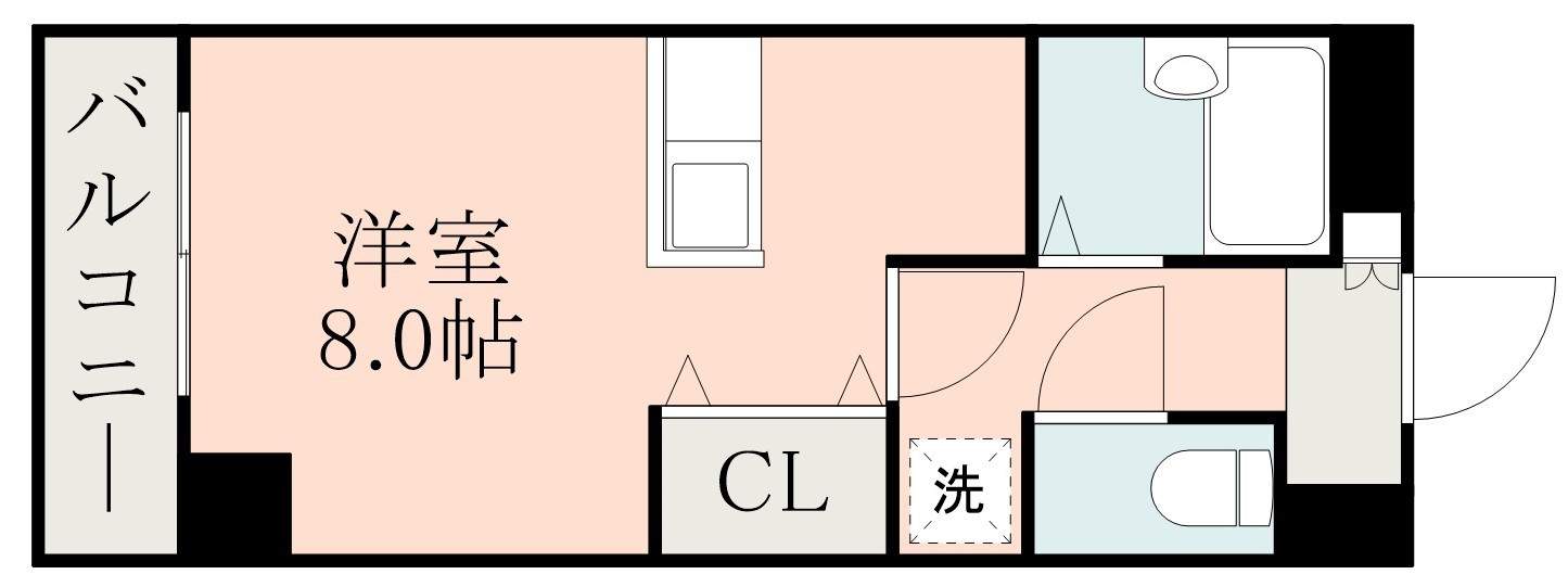 【鹿児島市新屋敷町のマンションの間取り】