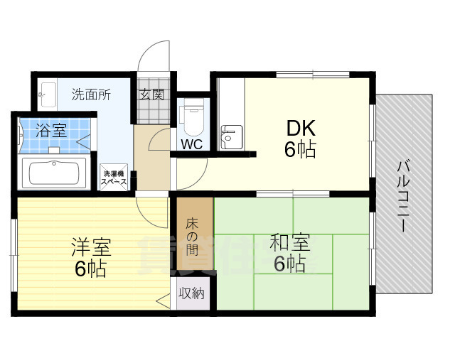 生駒郡三郷町立野南のマンションの間取り