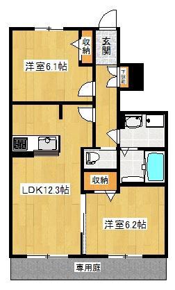 シャーメゾン宝殿Ｂの間取り