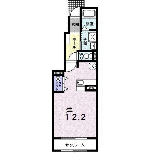 長岡市宝のアパートの間取り