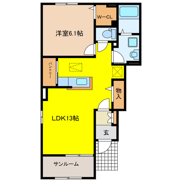 安八郡神戸町大字西保のアパートの間取り