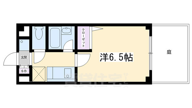 京都市中京区等持寺町のマンションの間取り