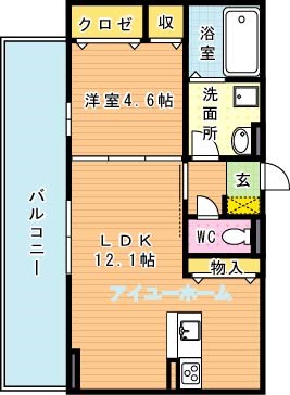 北九州市八幡西区本城東のアパートの間取り