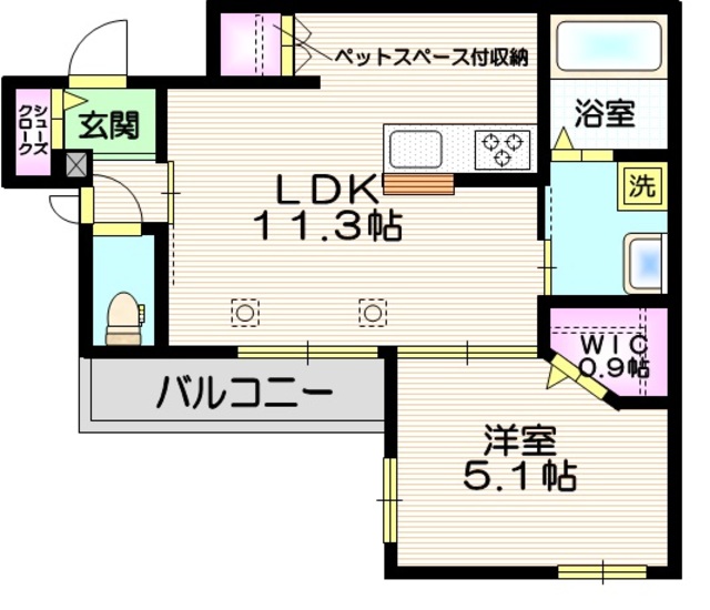 さいたま市南区文蔵のマンションの間取り