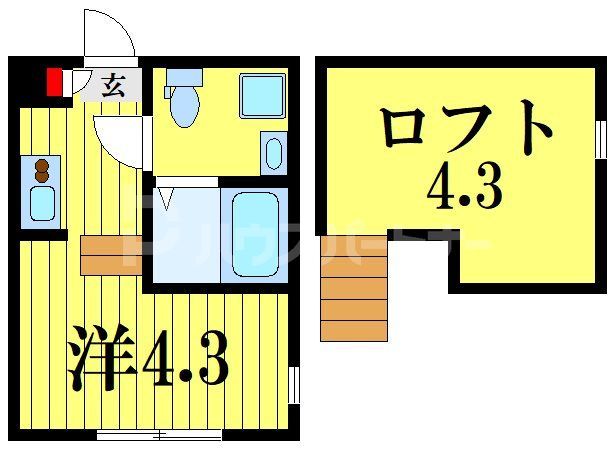 【江戸川区北小岩のアパートの間取り】