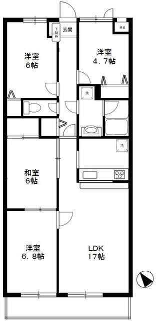 ダイアパレス湘南ヒルズ二宮の間取り