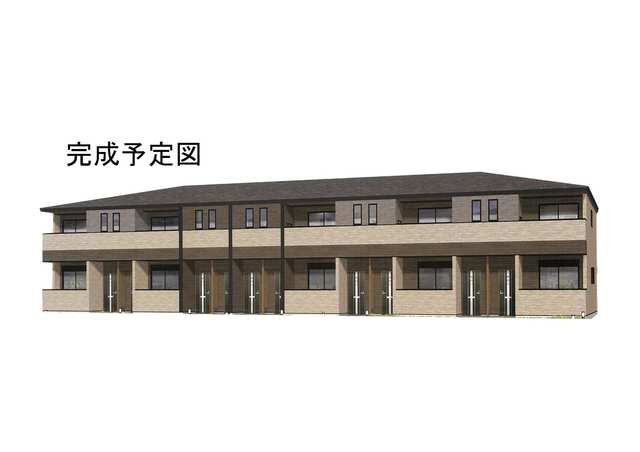 【倉敷市福田町古新田のアパートの建物外観】