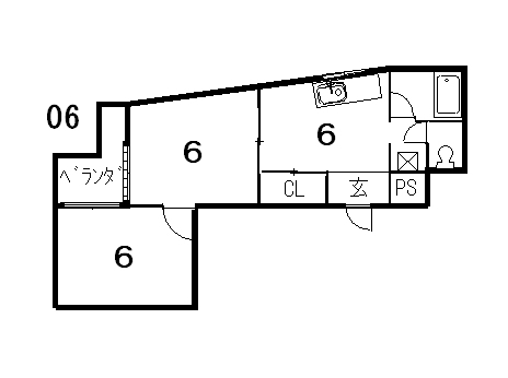 京都市西京区桂浅原町のマンションの間取り