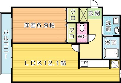 ルネッサ足原の間取り