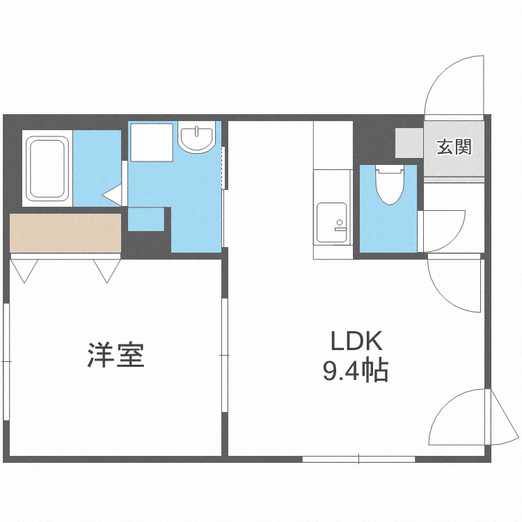 札幌市白石区本郷通のマンションの間取り