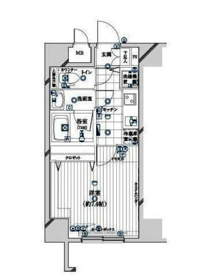 港区六本木のマンションの間取り