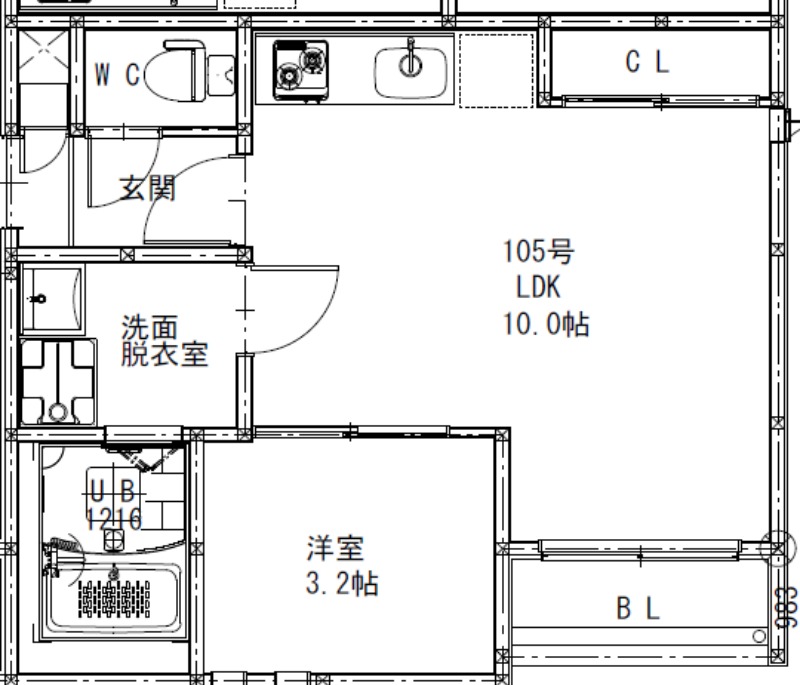 熊本県熊本市西区花園3丁目の間取り