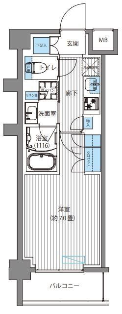 ＴＦレジデンス川崎殿町ＷＥＳＴの間取り