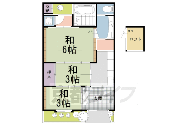 壬生下溝町戸建の間取り