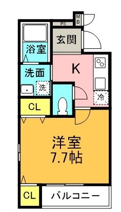 西宮市鳴尾町のアパートの間取り