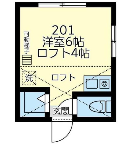 横浜市鶴見区寛政町のアパートの間取り