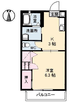 【シャーメゾン新湯野の間取り】