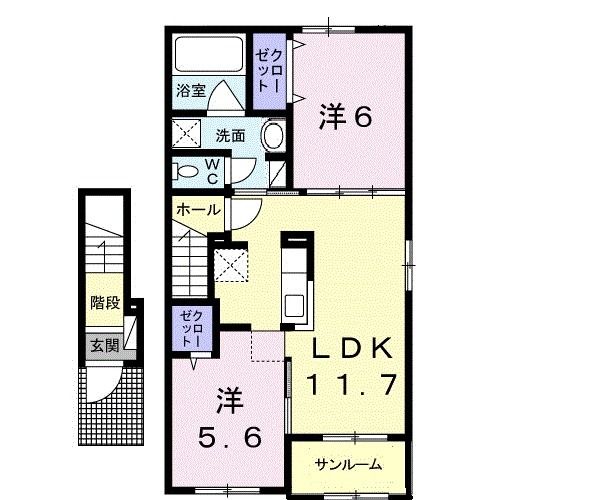 ラ　メール　IIの間取り