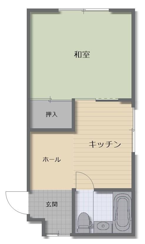 弘前市大字豊原のアパートの間取り