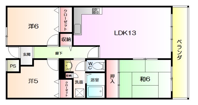 サザンコート堺の間取り