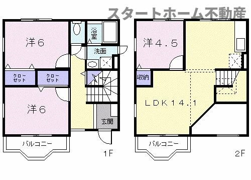 シャルマンＫ－１の間取り