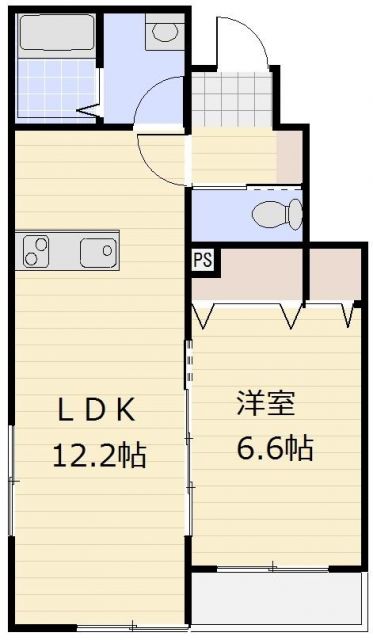 上尾市大字向山のアパートの間取り