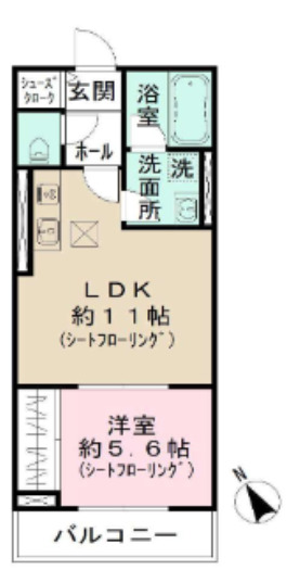 調布市小島町のアパートの間取り