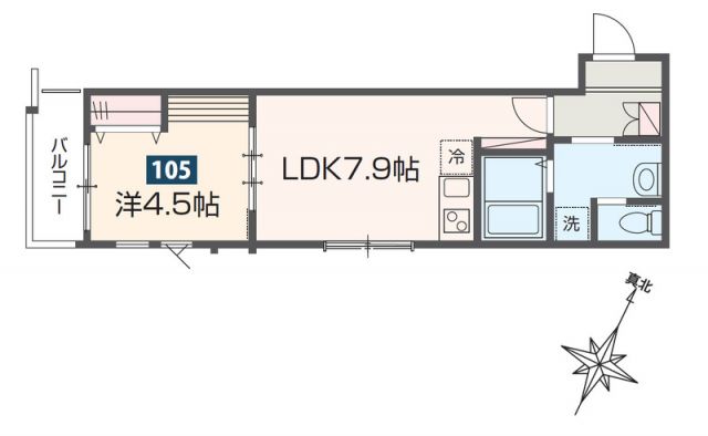 MELDIA拝島IIの間取り