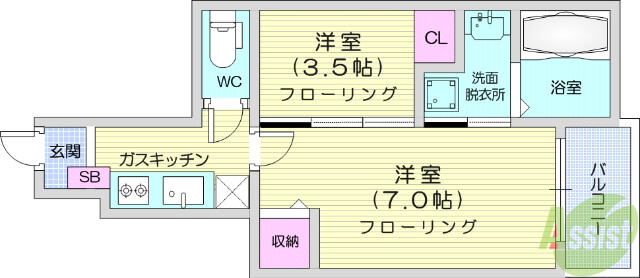 マサキヤCの間取り