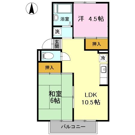 セゾン堤　A棟の間取り