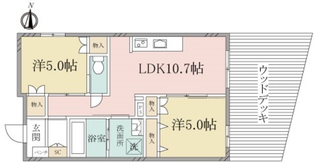 【（シニア限定）ヘーベルヴィレッジ横浜中山～フクゥール横浜中山～の間取り】