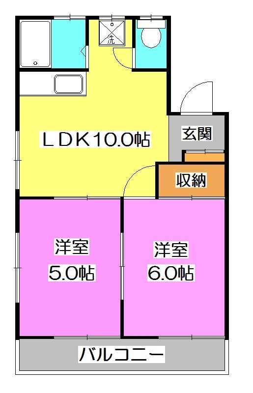 マンションウィングの間取り