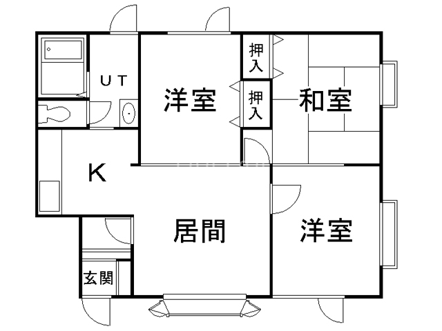 札幌市西区山の手五条のアパートの間取り