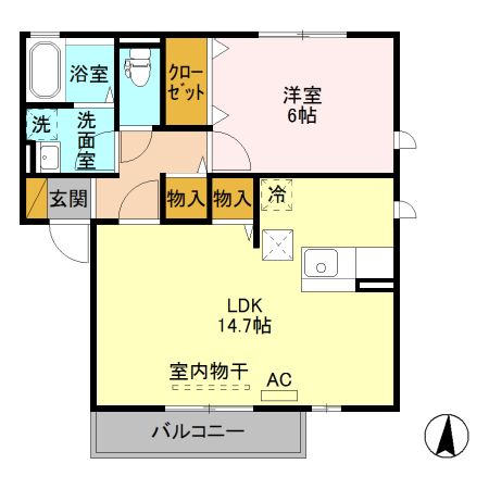 上越市新町のアパートの間取り