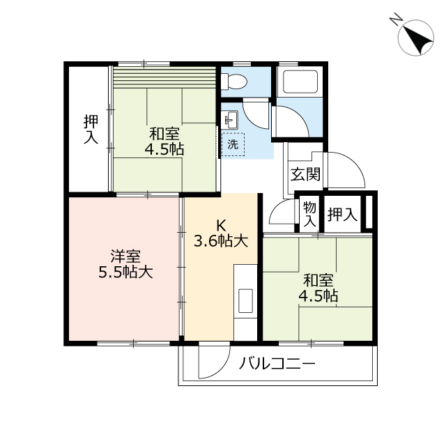 ＵＲ徳力の間取り