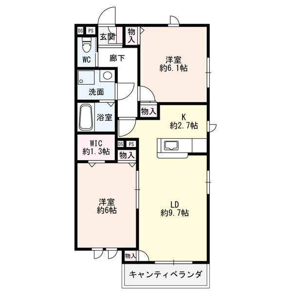 デュラ　アサヒ　Ａ棟の間取り