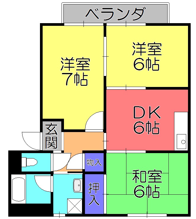 メゾンサープラス西堀A棟の間取り