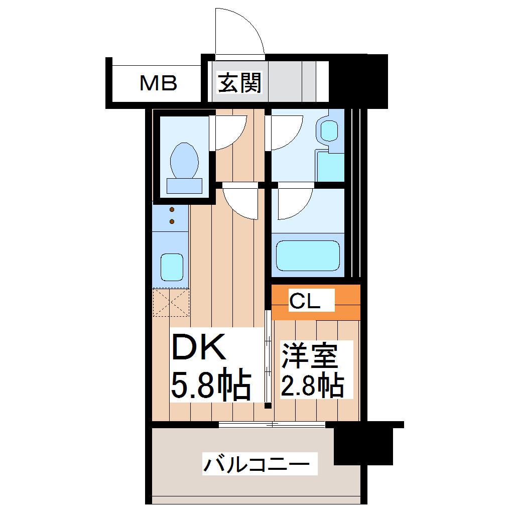 デュオフラッツ仙台木町通エアリの間取り