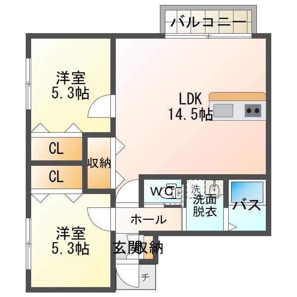 カーサＨｉｒｏの間取り