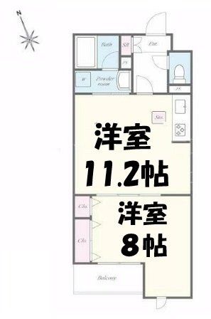 【春日部市大枝のアパートの間取り】