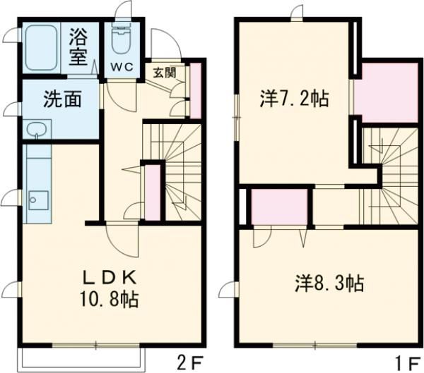 フェリシエ花園　Ｂ棟の間取り