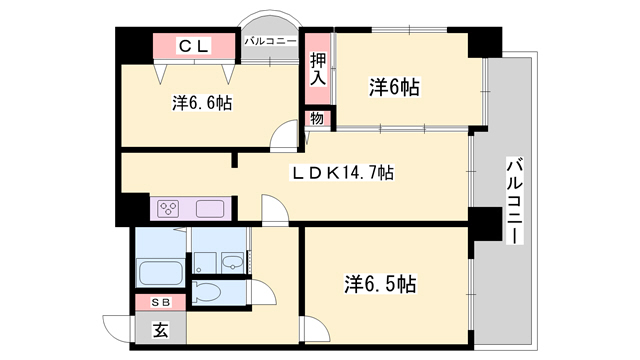 ラシャンス広畑の間取り