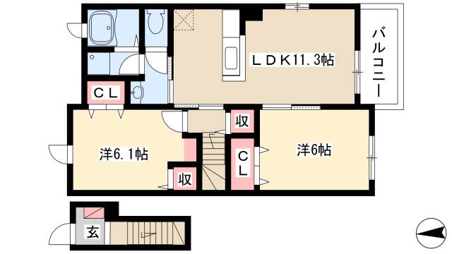 アオ　アクア　ベル　IIの間取り