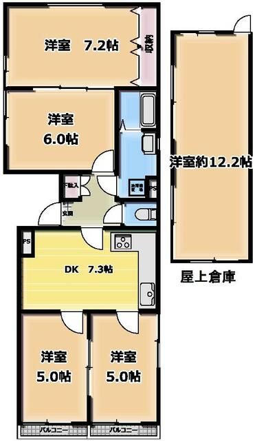 サンパレス国立の間取り