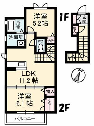 シャーメゾン チェリーの間取り