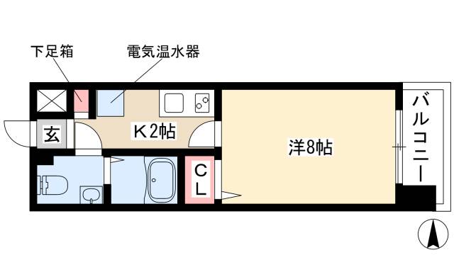 プレサンスmiu新栄の間取り