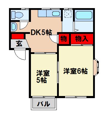 三養基郡基山町大字小倉のアパートの間取り