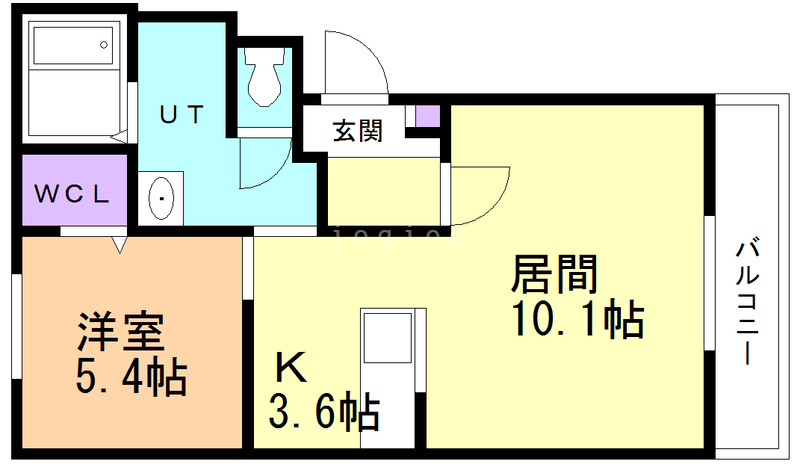 【亀田郡七飯町鳴川のマンションの間取り】