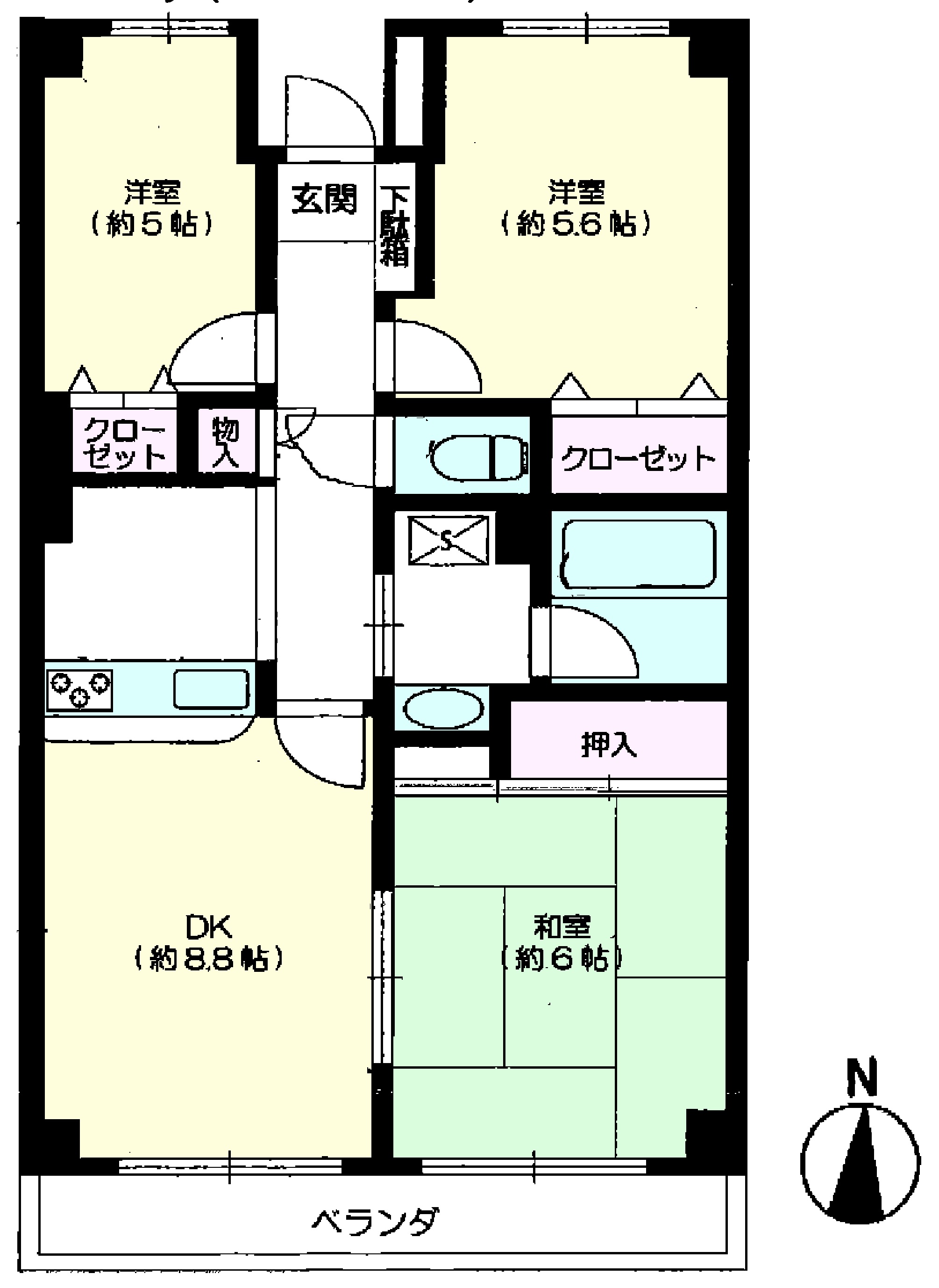 【サポーレ天王台の間取り】